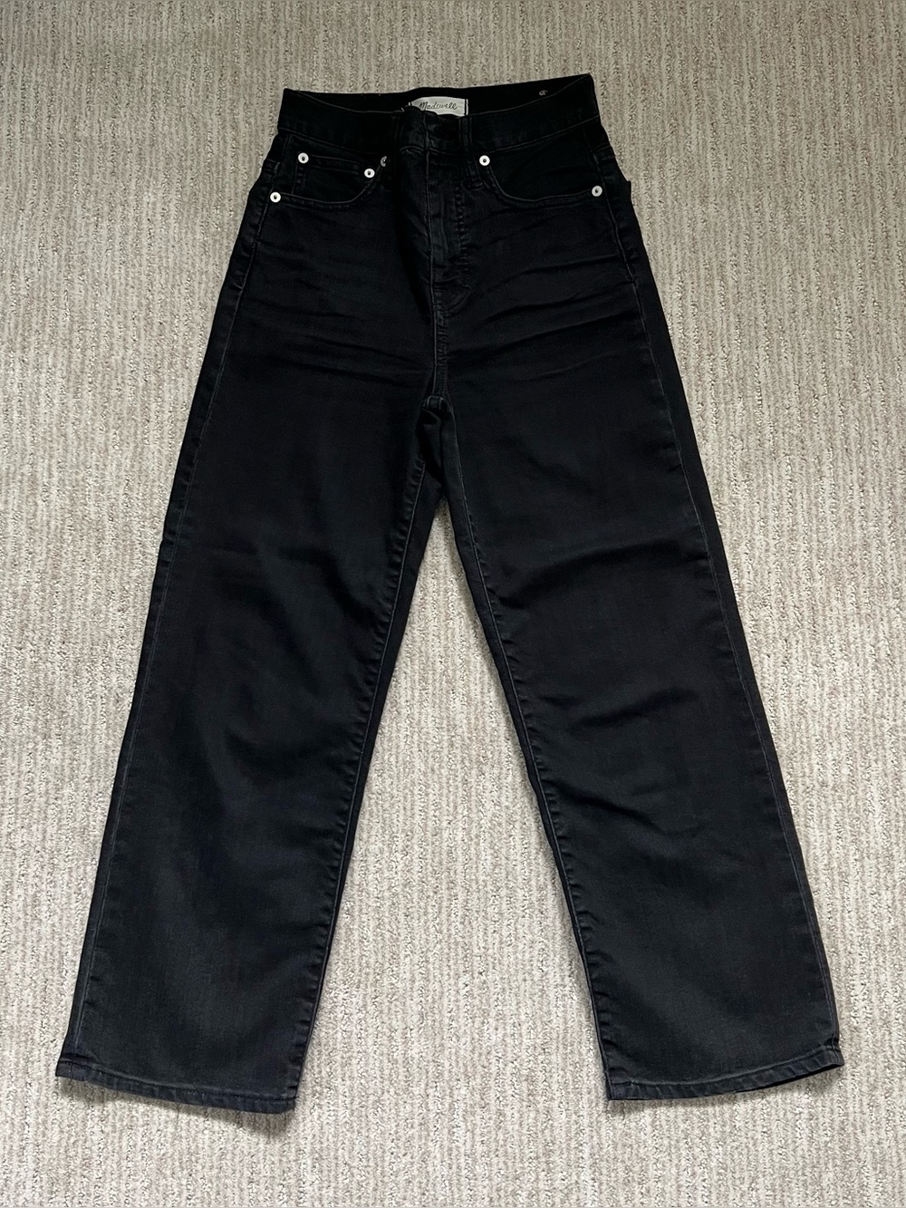 VGUC | Madewell Slim Wide-leg Crop | Lunar Black
